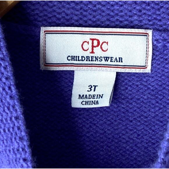 Classic Prep Childrenswear Girls 3T (~2T) Purple Pippa Pom Sweater CPC - Picture 6 of 7